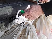 The Baggler | A new way to thin handle cloth, rope handle and plastic shopping bags