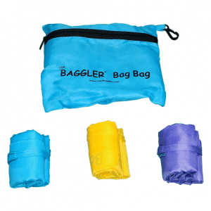 Light Blue Baggler Bag Bag - Light Blue, Yellow, Purple