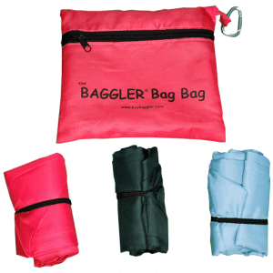 Pink Baggler Bag Bag, Red Black Light Blue